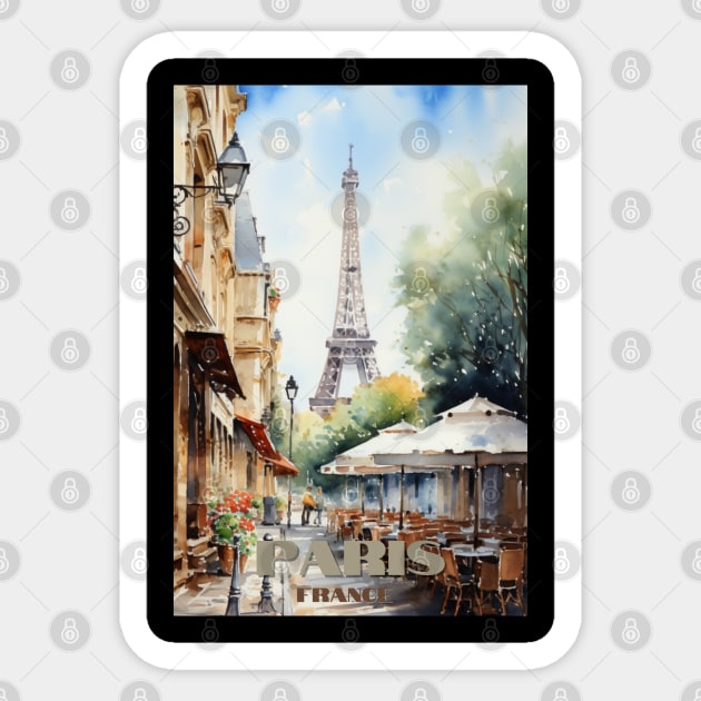 Paris France Sticker by ThePawPrintShoppe